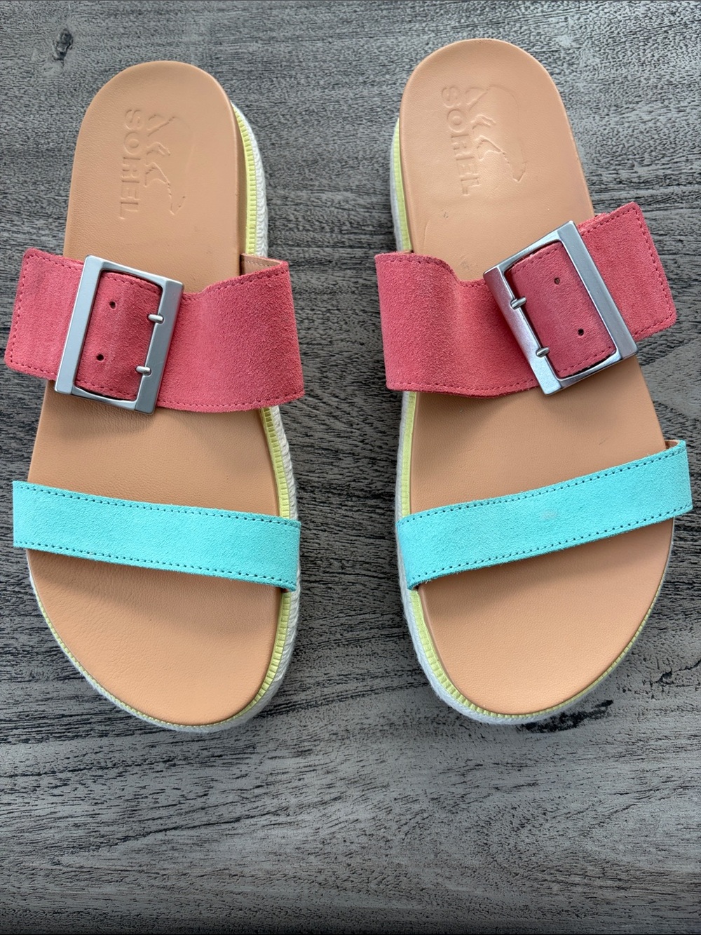 Sorel Roaming Buckle Slide Sandals Size 8 - As New Condition